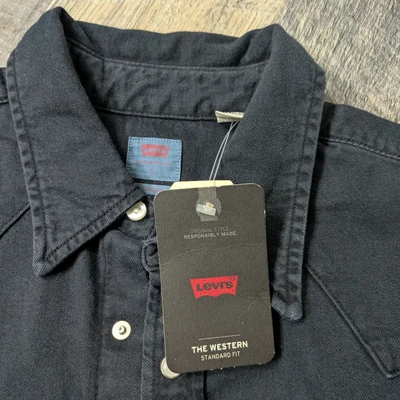 Levi's The Western Long Sleeve Button Shirt Large Mens - Picture 4 of 6
